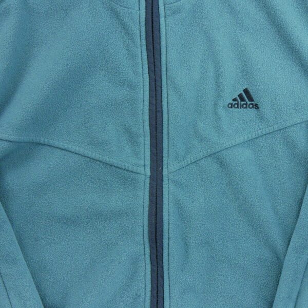 Veste polaires homme manches longues bleu clair Adidas Col Montant QWE0319