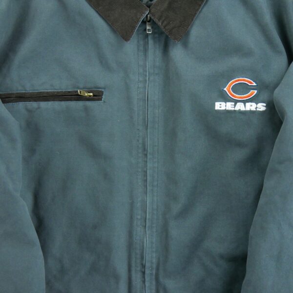 Blouson homme manches longues gris NFL Team Apparel Col Harrington Equipe Chicago Bears QWE1304