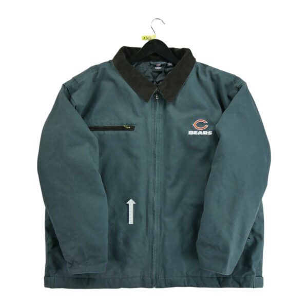 Blouson homme manches longues gris NFL Team Apparel Col Harrington Equipe Chicago Bears QWE1304