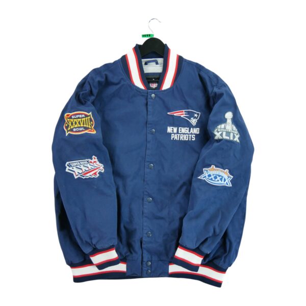 Blouson homme manches longues marine NFL Team Apparel Equipe New England Patriots QWE0585