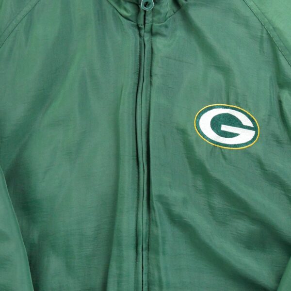 Blouson homme manches longues vert Logo 7 Col Montant Equipe Green Bay Packers QWE2405