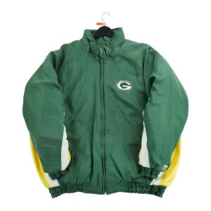 Blouson homme manches longues vert Logo 7 Col Montant Equipe Green Bay Packers QWE2405