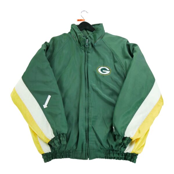 Blouson homme manches longues vert Logo 7 Col Montant Equipe Green Bay Packers QWE2405