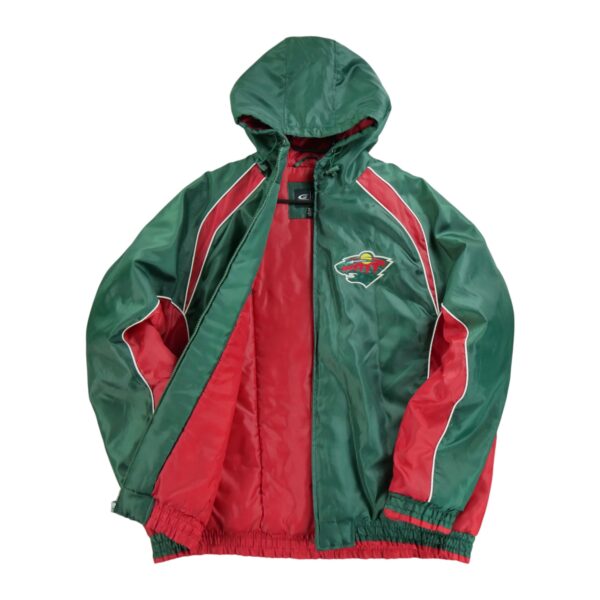 Blouson homme manches longues vert NHL Col Montant Equipe Minnesota Wild QWE2024