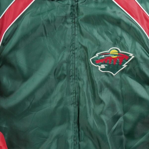 Blouson homme manches longues vert NHL Col Montant Equipe Minnesota Wild QWE2024