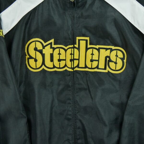 Coupe vent homme manches longues noir NFL Team Apparel Motif imprime Col Montant Equipe Pittsburgh Steelers QWE0078