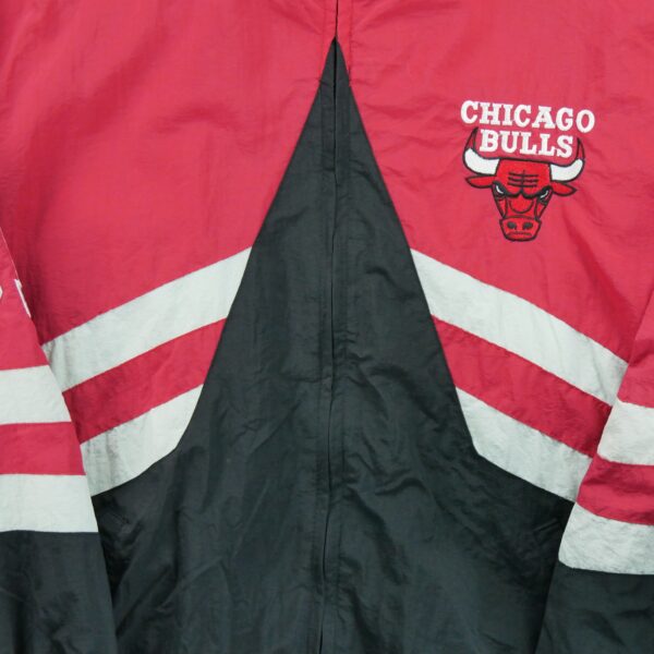 Coupe vent homme manches longues rouge Logo Athletic Col Montant Equipe Chicago Bulls QWE0063