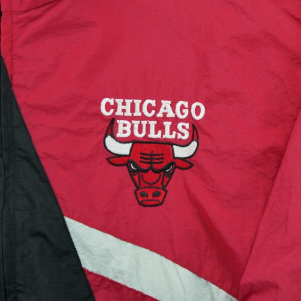 Coupe vent homme manches longues rouge Logo Athletic Col Montant Equipe Chicago Bulls QWE0063