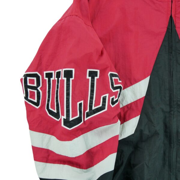 Coupe vent homme manches longues rouge Logo Athletic Col Montant Equipe Chicago Bulls QWE0063