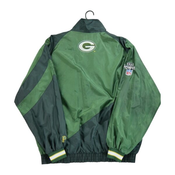 Coupe vent homme manches longues vert Pro Player Col Montant Equipe Green Bay Packers QWE2152