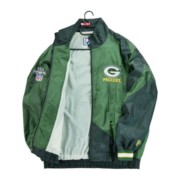 Coupe vent homme manches longues vert Pro Player Col Montant Equipe Green Bay Packers QWE2152