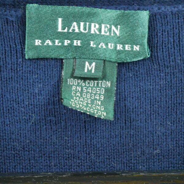 Gilet femme manches longues marine Polo Ralph Lauren Col V QWE1327