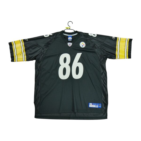 Maillot manches courtes homme noir Reebok Equipe Pittsburgh Steelers QWE1568