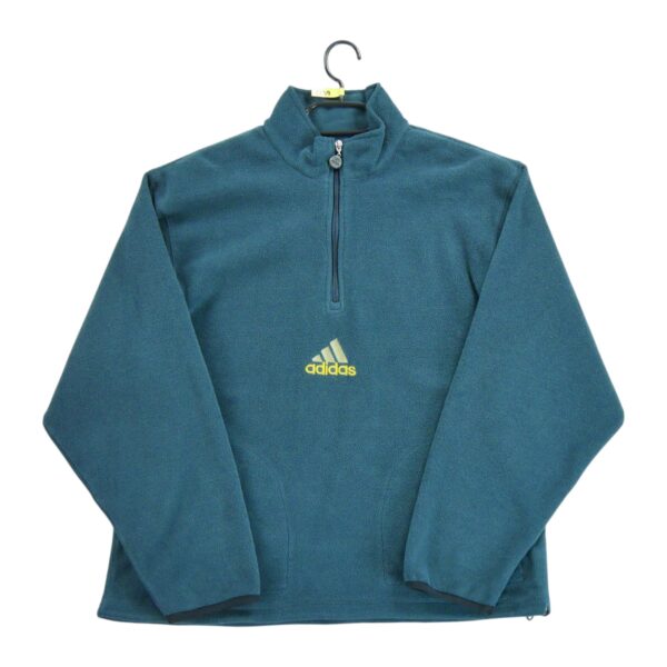 Pull polaires homme manches longues bleu Adidas Col Montant QWE1259