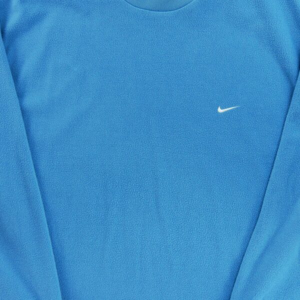 Pull polaires homme manches longues bleu clair Nike Col Rond QWE3384