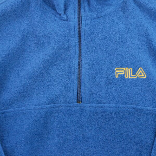 Pull polaires homme manches longues bleu Fila Col Montant QWE3413