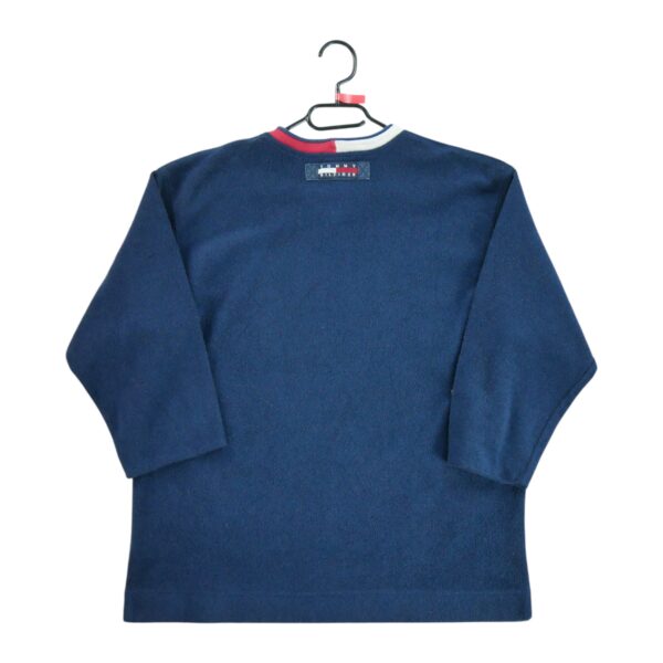 Pull polaires homme manches longues marine Tommy Hilfiger Col V QWE2009