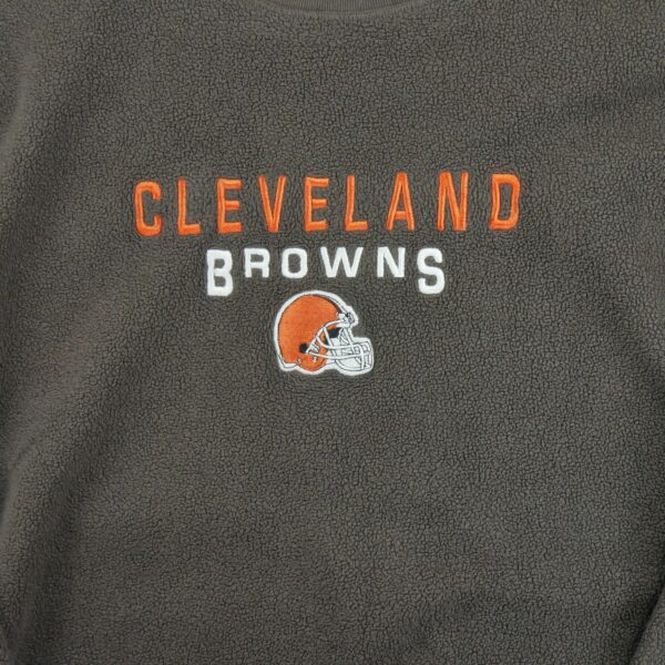 Pull polaires homme manches longues marron NFL Team Apparel Motif imprime Col Rond Equipe Cleveland Browns QWE2084