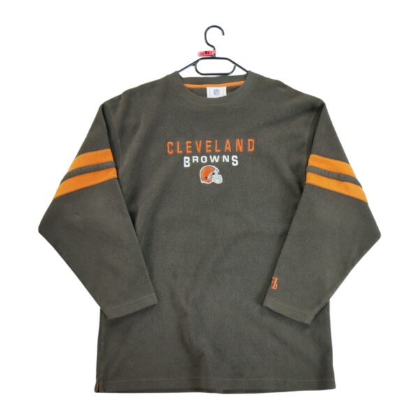 Pull polaires homme manches longues marron NFL Team Apparel Motif imprime Col Rond Equipe Cleveland Browns QWE2084