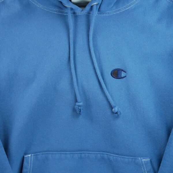 Sweat a capuche homme manches longues bleu Champion Col Rond QWE2034