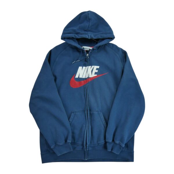 Sweat a capuche homme manches longues marine Nike Col Rond QWE0294