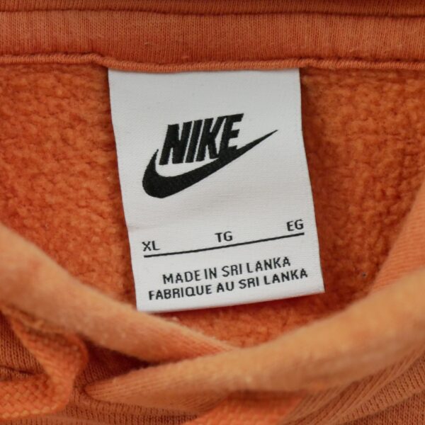 Sweat a capuche homme manches longues orange Nike Col Rond QWE1558