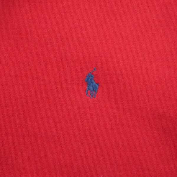 Sweat a capuche homme manches longues rouge Polo Ralph Lauren Col Rond QWE3067