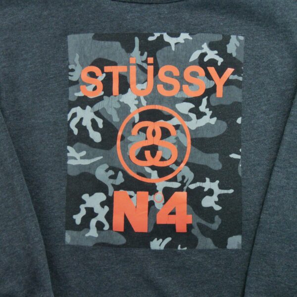 Sweat femme manches longues gris Stussy Motif imprime Col Rond QWE0480