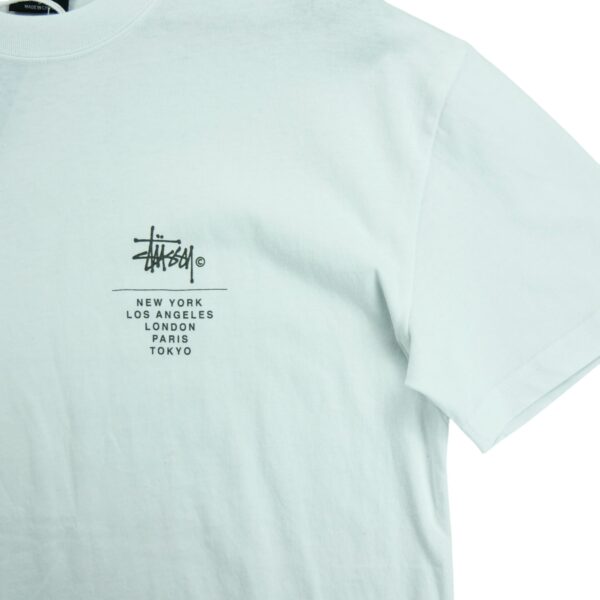 T shirt manches courtes homme blanc Stussy Motif imprime Col Rond QWE3177