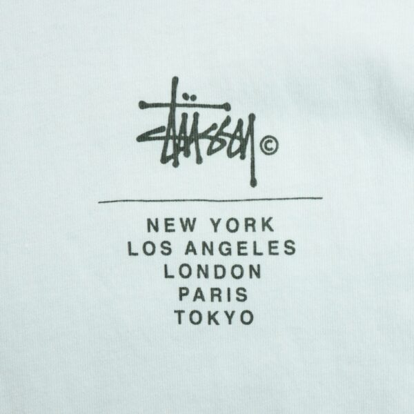 T shirt manches courtes homme blanc Stussy Motif imprime Col Rond QWE3177