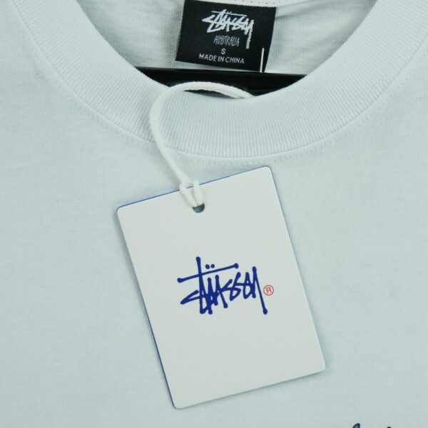 T shirt manches courtes homme blanc Stussy Motif imprime Col Rond QWE3183