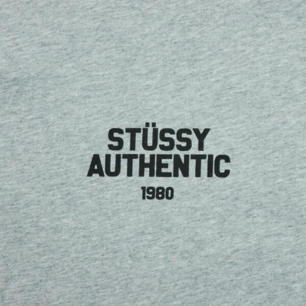 T shirt manches courtes homme gris Stussy Motif imprime Col Rond QWE3522