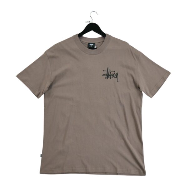 T shirt manches courtes homme marron Stussy Motif imprime Col Rond QWE3809