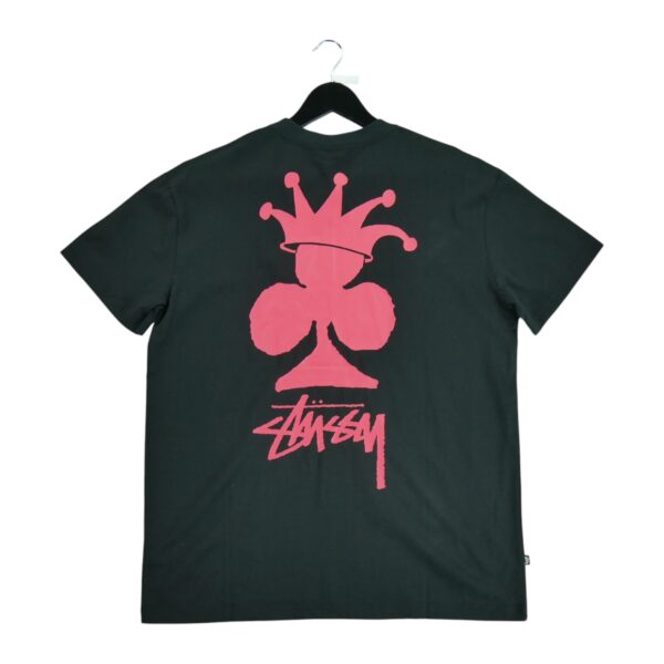 T shirt manches courtes homme noir Stussy Motif imprime Col Rond QWE3834