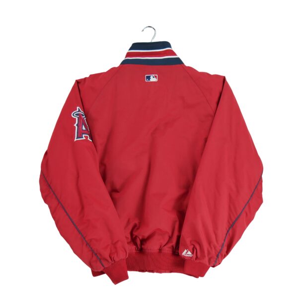 Blouson homme manches longues rouge Majestic Col Montant Equipe Los Angeles Angels QWE0253