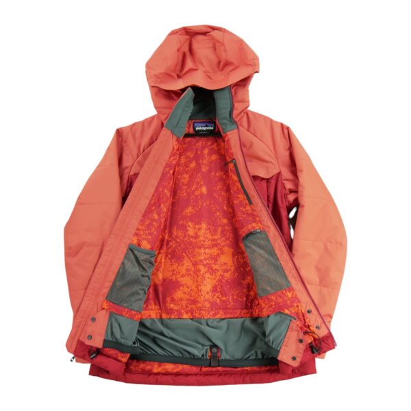 Parka femme manches longues orange Patagonia Col Montant QWE1355