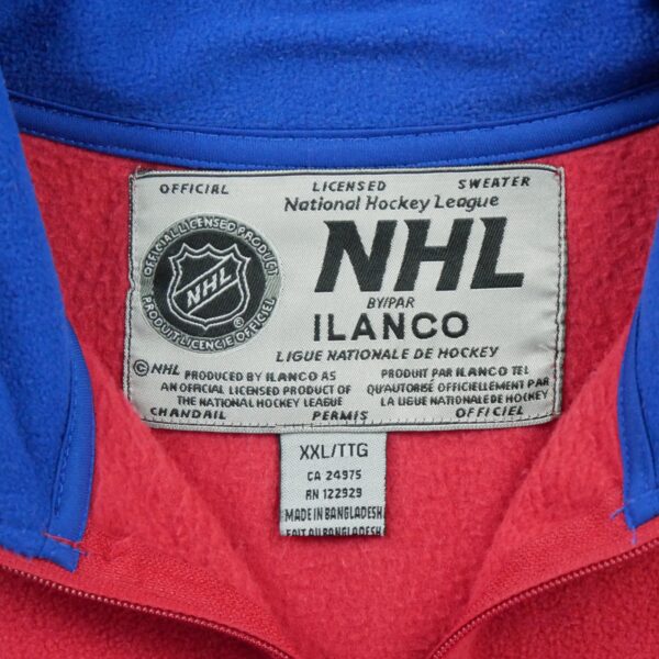 Pull polaires homme manches longues rouge NHL Col Montant Equipe Montreal Canadiens QWE2102