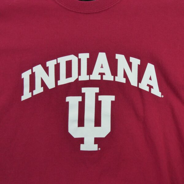 T shirt manches courtes homme rouge NCAA Motif imprime Col Rond Equipe Indiana QWE0027