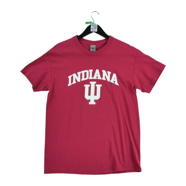 T shirt manches courtes homme rouge NCAA Motif imprime Col Rond Equipe Indiana QWE0027