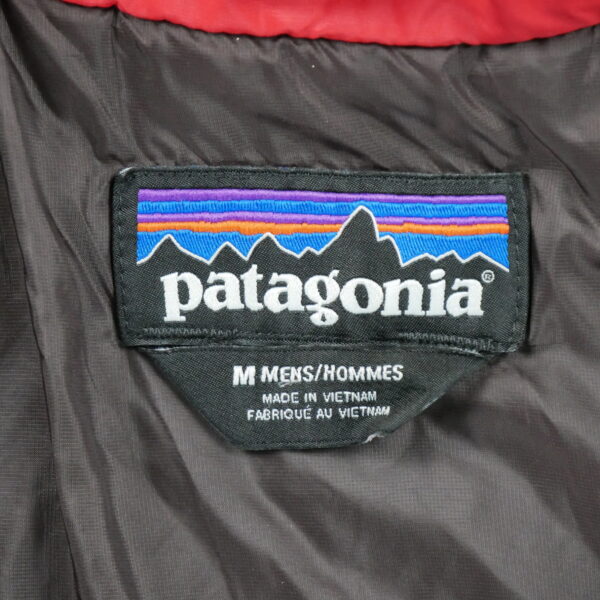 Doudoune homme manches longues rouge Patagonia Col Montant