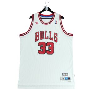 Maillot sans manches homme blanc Adidas Equipe Chicago Bulls QWE3278