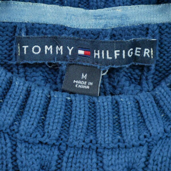 Pull femme manches longues bleu Tommy Hilfiger Col Rond QWE1120