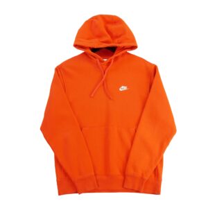 Sweat a capuche homme manches longues orange Nike Col Rond