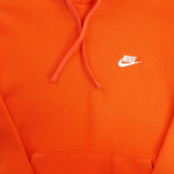 Sweat a capuche homme manches longues orange Nike Col Rond