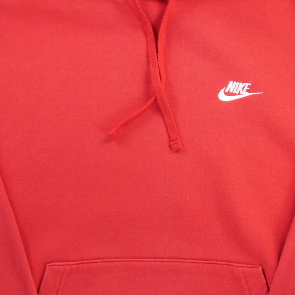 Sweat a capuche homme manches longues rouge Nike Col Rond