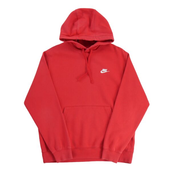 Sweat a capuche homme manches longues rouge Nike Col Rond