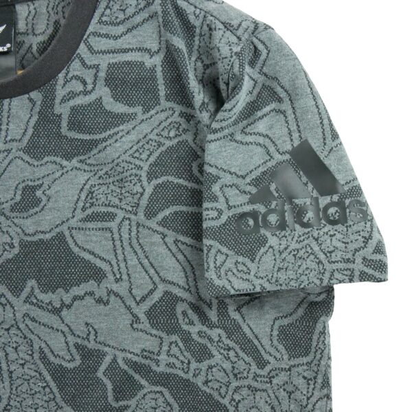 T shirt manches courtes homme gris Adidas Motif a motifs Col Rond